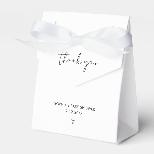 STELLA Modern Minimalist Baby Shower Presentaskar (Framsidan Sidan)