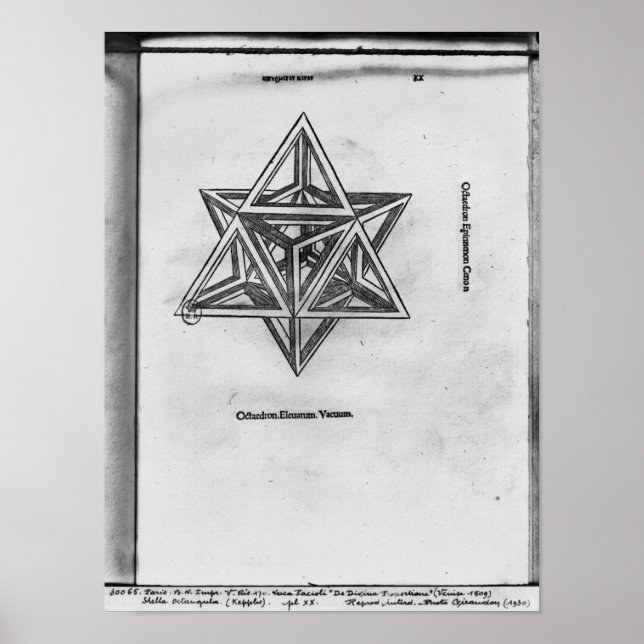 Stella octangula, från "De Divina Proportione" Poster (Framsidan)