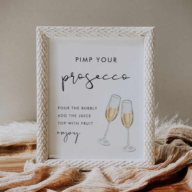 STELLA Pimp din Prosecco Mimosa-signatur Poster (Skapare uppladdad)