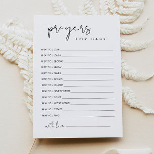 STELLA Prayers for Baby Advice Card Inbjudningar