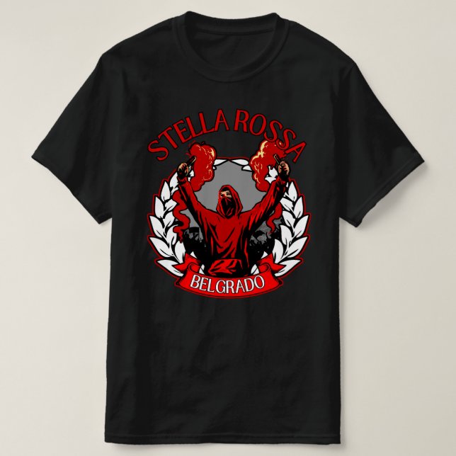 Stella Rossa Belgrado ULTRAS T Shirt (Design framsida)