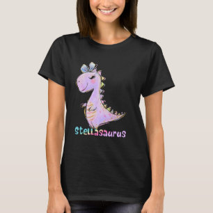 Stella Shirt Girl Dinosaur Födelsedagsfest Namn St T