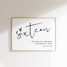 STELLA Sweet 16 Birthday Välkomstskylt Poster
