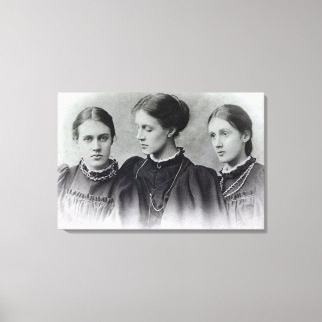 Stella, Vanessa och Virginia Stephen, 1896 Canvastryck (Framsida)