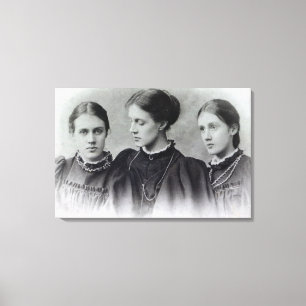 Stella, Vanessa och Virginia Stephen, c.1896 Canvastryck