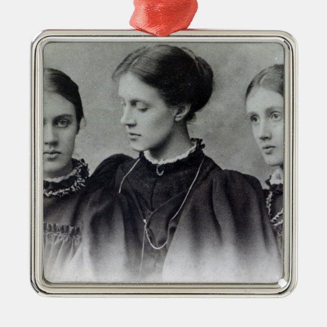 Stella, Vanessa och Virginia Stephen, c.1896 Julgransprydnad Metall (Framsidan)