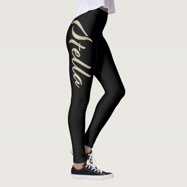 Stella white gold Handwriting Hose Leggings (Höger)