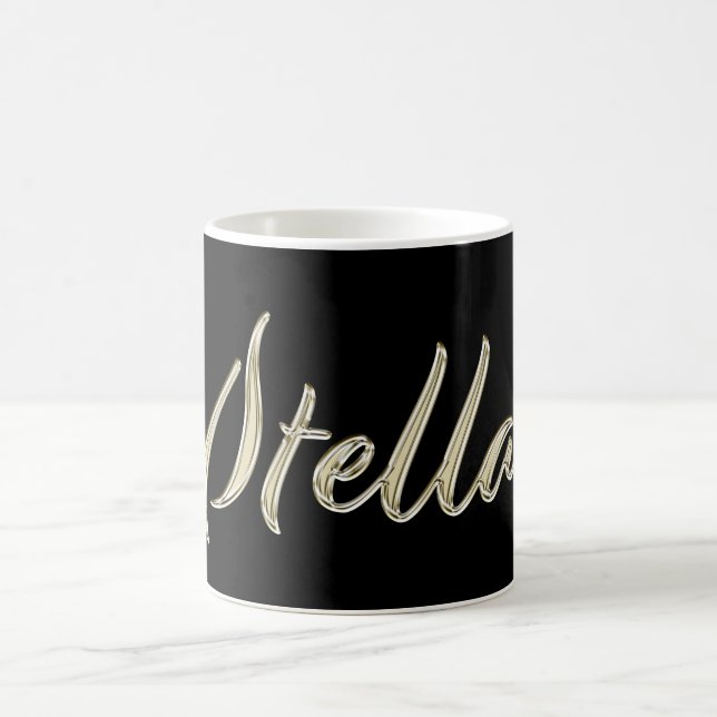 Stella white gold Handwriting Tasse Kaffeetasse Kaffemugg (Center)