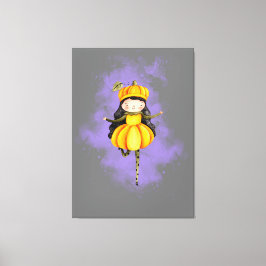 Stellalunarts Pumpkin Halloween Cute Girl Canvastryck