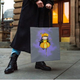 Stellalunarts Pumpkin Halloween Cute Girl Tygkasse