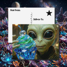 Stellar Alien Kristallin Cupcake Säger Hej