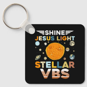 Stellar Bible School VBS Shine Jesus Light Christi Nyckelring