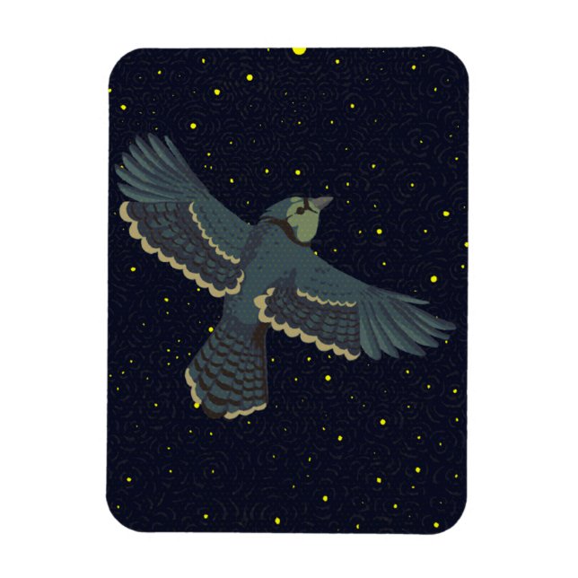 Stellar Blåskrika Magnet (Vertikal)