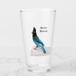 Stellar Blue Jay glass Glaskopp