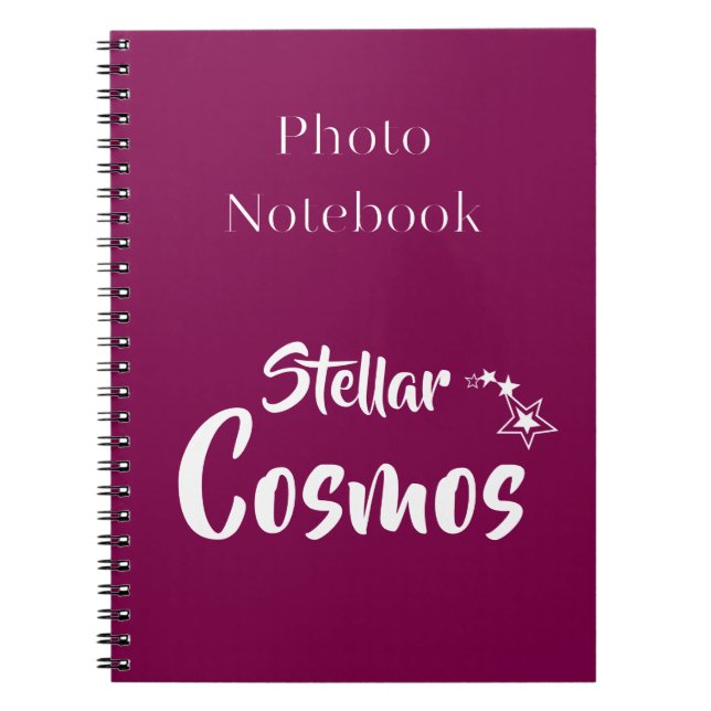 Stellar Cosmos Spiral Photo Notebook Anteckningsbok (Framsidan)