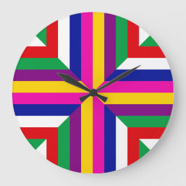 Stellar Cross-Section - Magenta/Yellow-Balanced  Stor Klocka