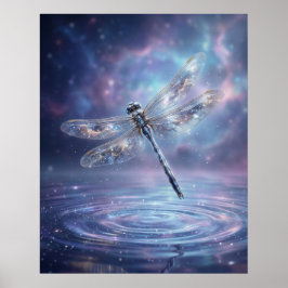 Stellar Dragonfly Kosmisk Glöd Poster