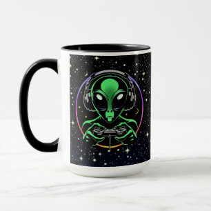 Stellar Knapp Smashare Alien som spelar TV-spel Mugg