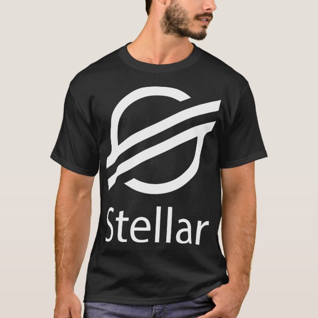 Stellar Logotyp Crypto Cryptocurrency T Shirt (Framsida)