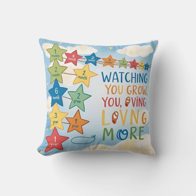 Stellar-milstolpar: 12 stjärnor till Track Baby's  Kudde (Framsida)