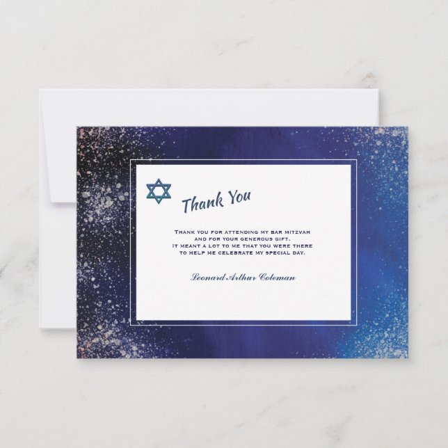 Stellar Night Pub Mitzvah - tackkort Inbjudningar (Framsida)
