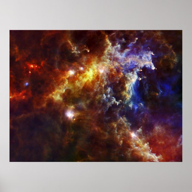 Stellar Nursery in Rosette Nebula Poster (Framsidan)