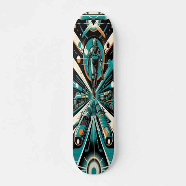 ’Stellar Odyssey Deck’ Mini Skateboard Bräda 18,5 Cm (Framsida)