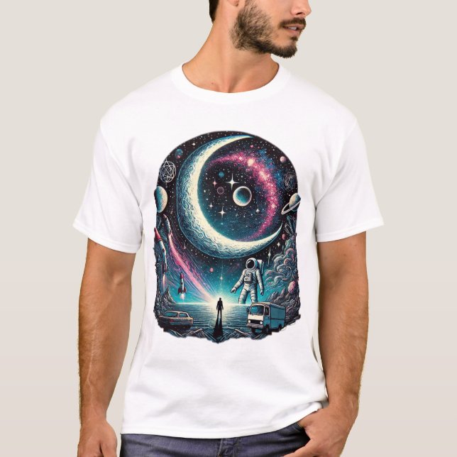 Stellar Odyssey: Gravity's Embrace & Whispers of t Shirt (Framsida)