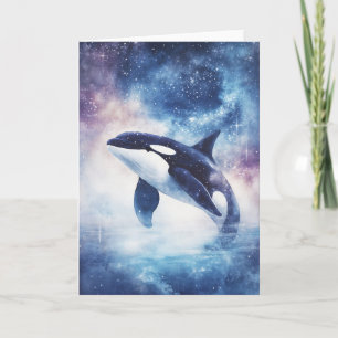 Stellar Orca gliderar i nattens himmel Kort