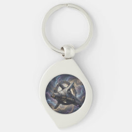 Stellar Path – Journey Through the Universe´7 Swirl Silverfärgad Nyckelring