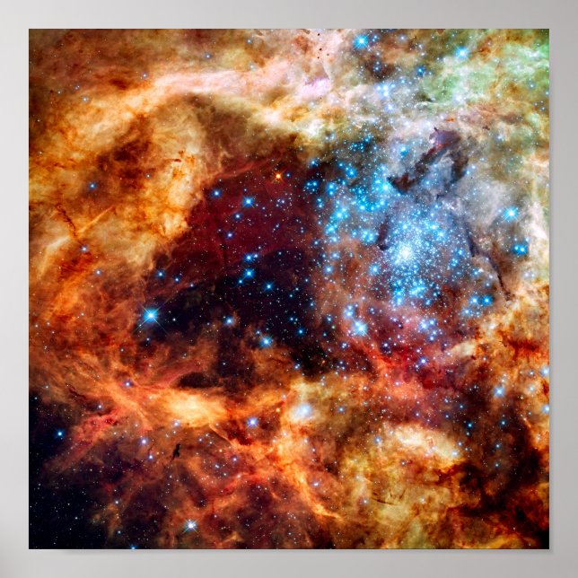 Stellar plantskola R136 Tarantula-nebulosan NASA-f Poster (Framsidan)