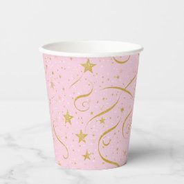 Stellar Sip - Rosa & Guld Star Pappra Kopp