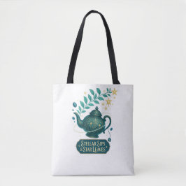 Stellar Sips & Star Löv Tote Bag Tygkasse