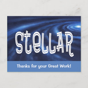 Stellar! Tack för ditt Underbara arbete Vykort