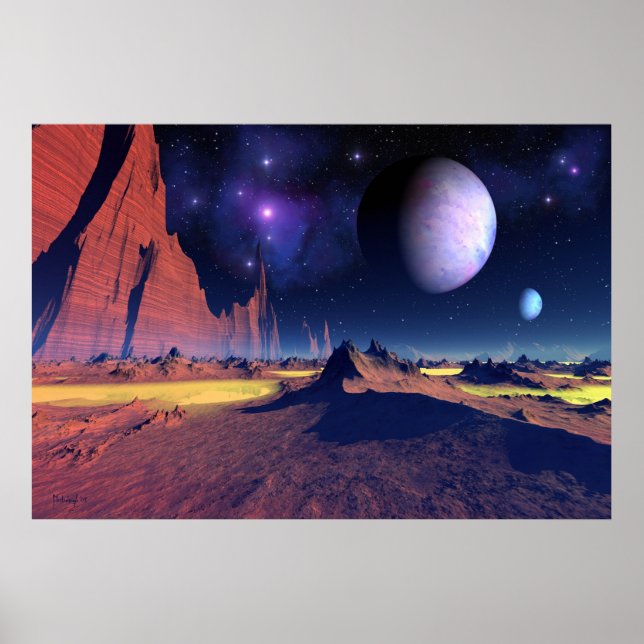 Stellar vista - rymdkonst poster (Framsidan)