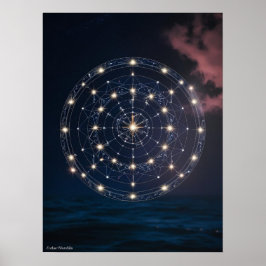 Stellar Zodiac Constellation Mandala - Starry Wall Poster