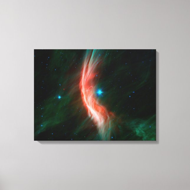 Stellära Vind flödar ut från Zeta Ophiuchi. Canvastryck (Framsida)