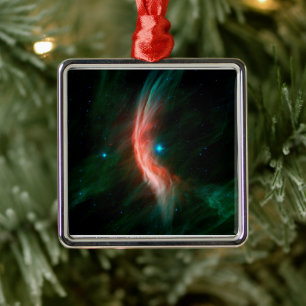 Stellära Vind flödar ut från Zeta Ophiuchi. Julgransprydnad Metall
