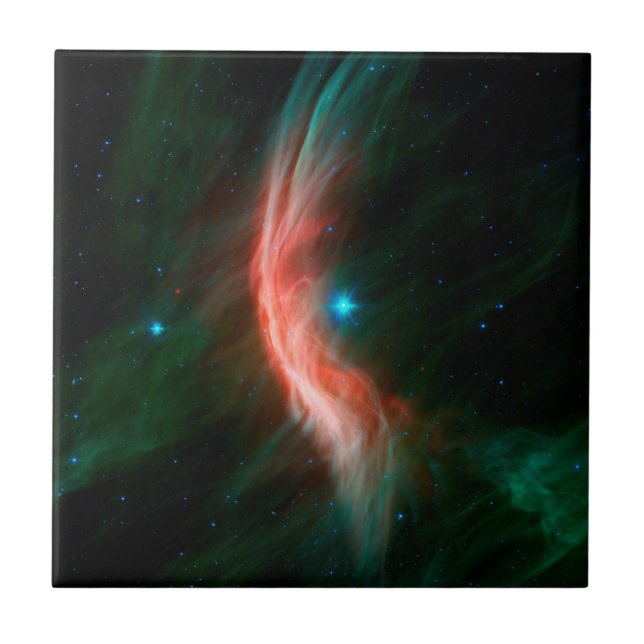 Stellära Vind flödar ut från Zeta Ophiuchi. Kakelplatta (Framsidan)