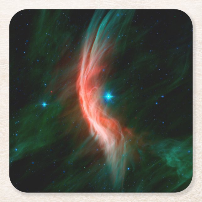 Stellära Vind flödar ut från Zeta Ophiuchi. Underlägg Papper Kvadrat (Framsidan)