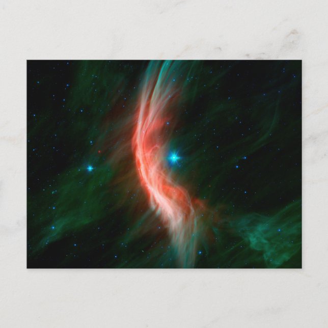 Stellära Vind flödar ut från Zeta Ophiuchi. Vykort (Framsida)