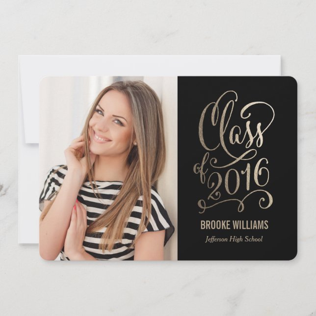 Stellärårets redigerbara Färg Studenten Inbjudningar (Framsida)