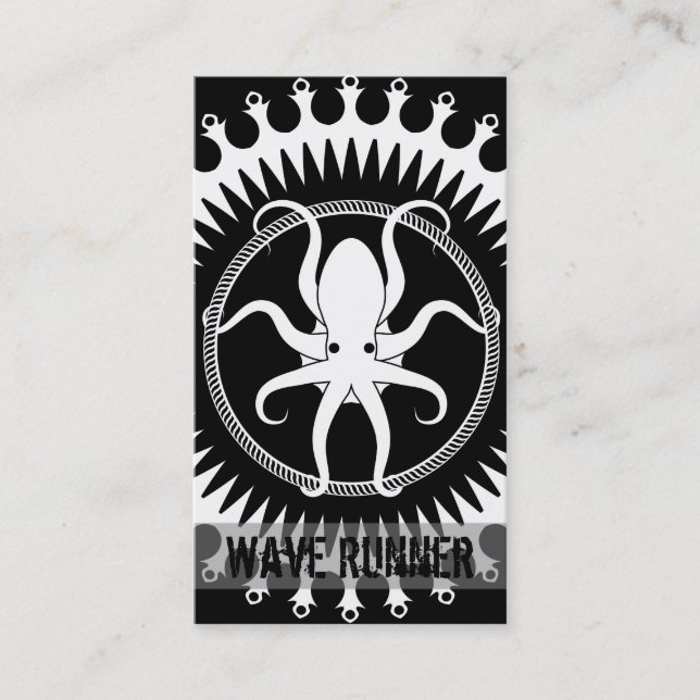 StellaRoot bläckfiskCracken mönster Visitkort (Framsida)