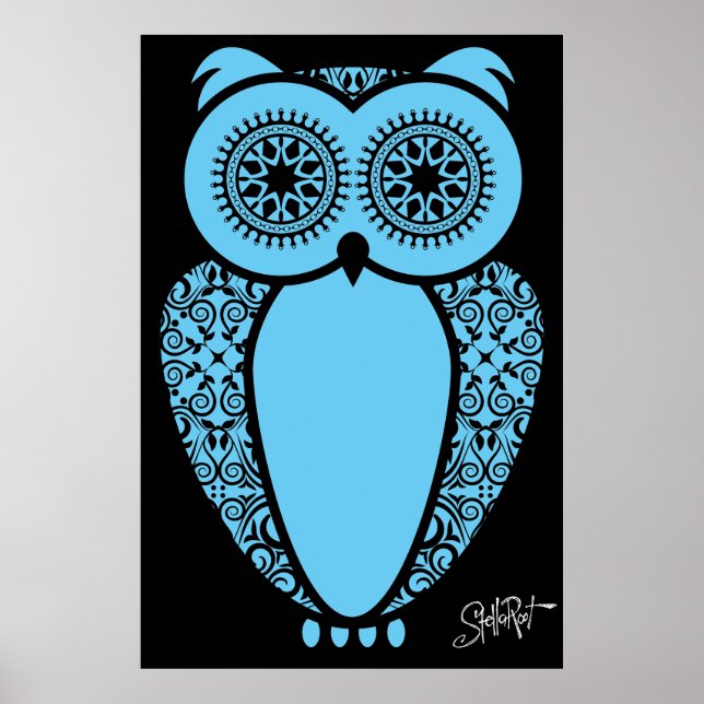 StellaRoot Hoot Uggla Vintage Skriv ut Poster (Framsidan)