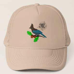 Steller Blue Jay Monogram Keps