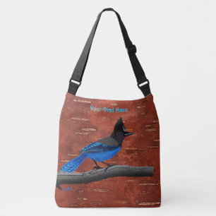 Stellers Jay On Inner Birch Bark Axelväska