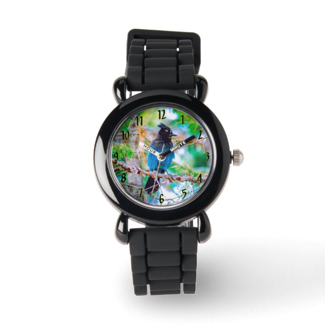 Steller's Jay - Originalfoto Armbandsur (Framsida)