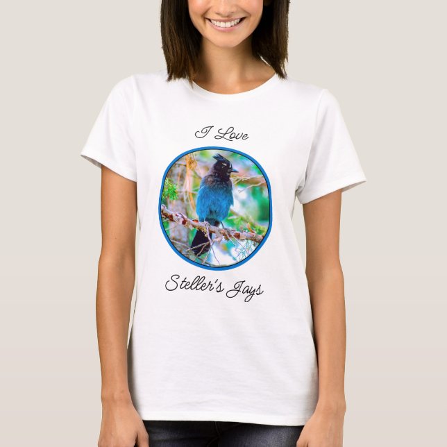 Steller's Jay - Originalfoto T Shirt (Framsida)