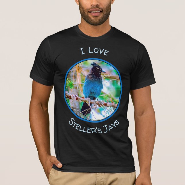 Steller's Jay - Originalfoto T Shirt (Framsida)