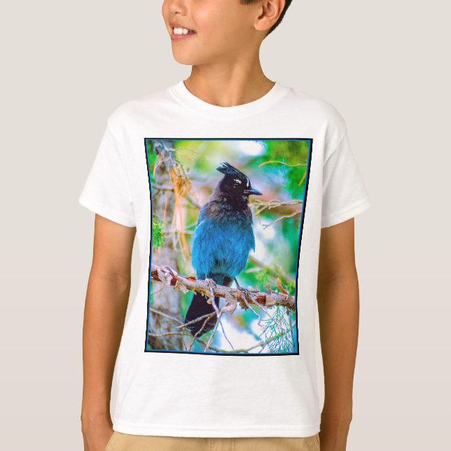 Steller's Jay - Originalfoto T Shirt (Framsida)